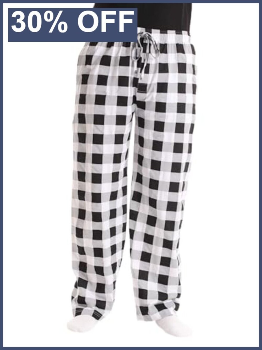 Men's Cotton Pajama Pants Jersey Knit Loungewear with Pockets